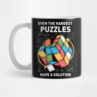 Even The Hardest Puzzles Have Solution Math Speed Cubing 4x4 Mug